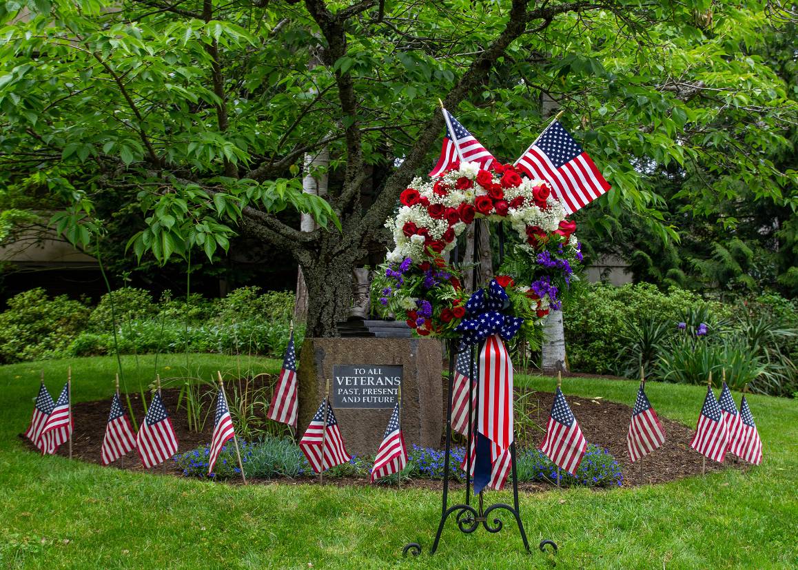 Assembly of the Battlefield Cross and a wreath-laying ceremony at the Boots to Books Monument will be held during the Memorial Day Ceremony at Edmonds College on May 25. (Photo by Arutyun Sargsyan)